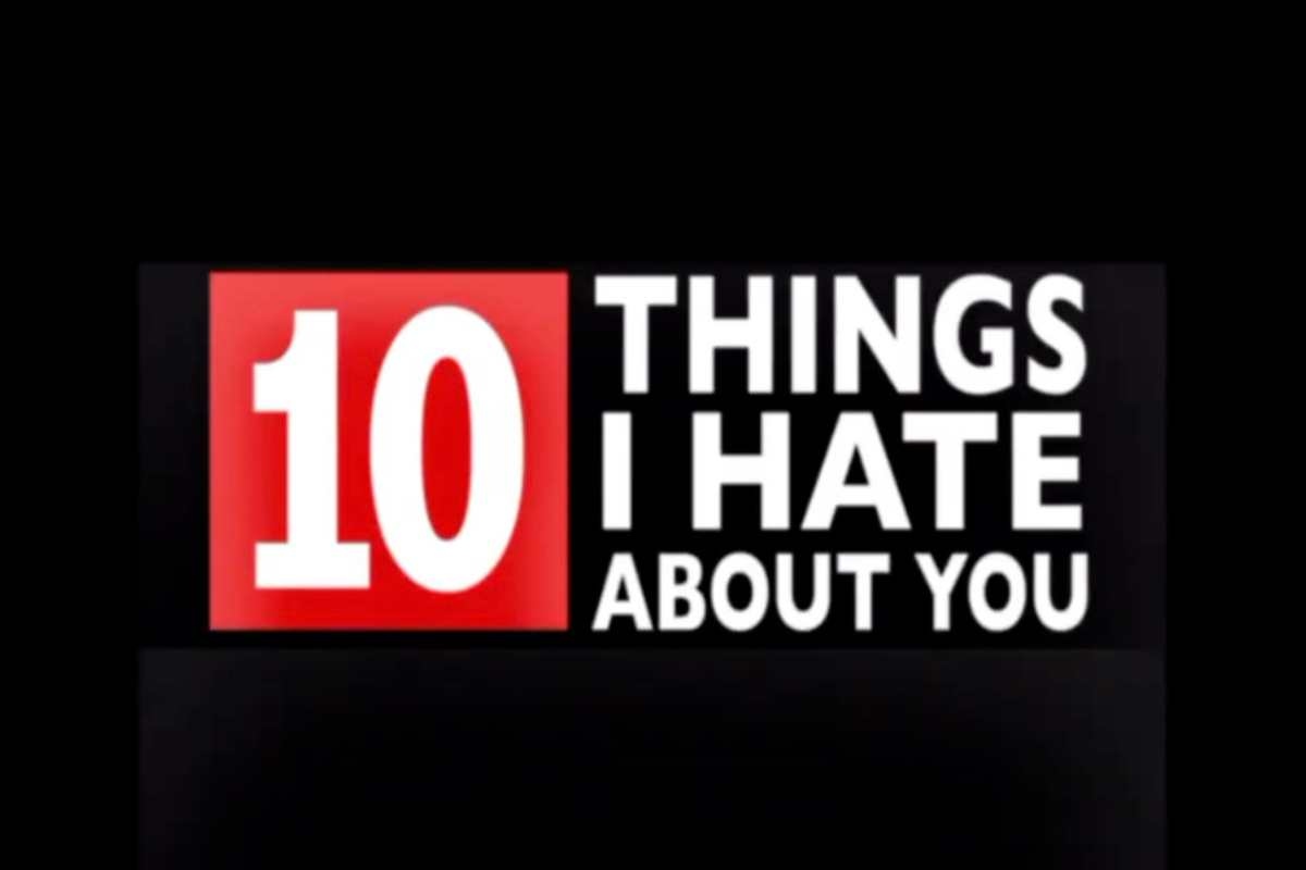 La scritta del film 10 cose che odio di te