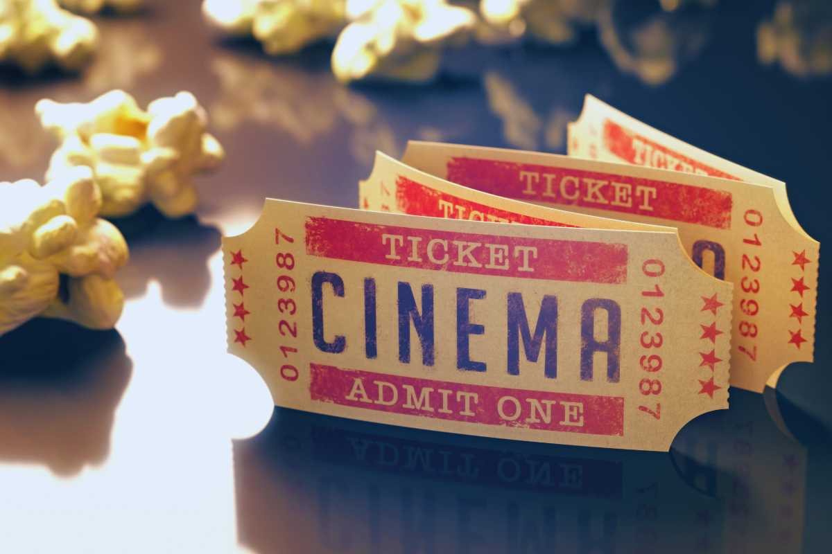 Biglietti del cinema e pop corn