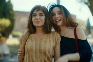 Valeria Golino e Matilda De Angelis sul set di Fuori