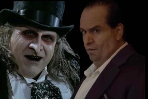 I due Pinguini, DeVito a sinistra e Colin Farrell a destra