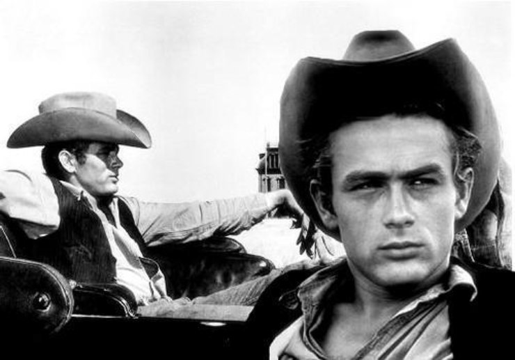James Dean sul set de Il Gigante