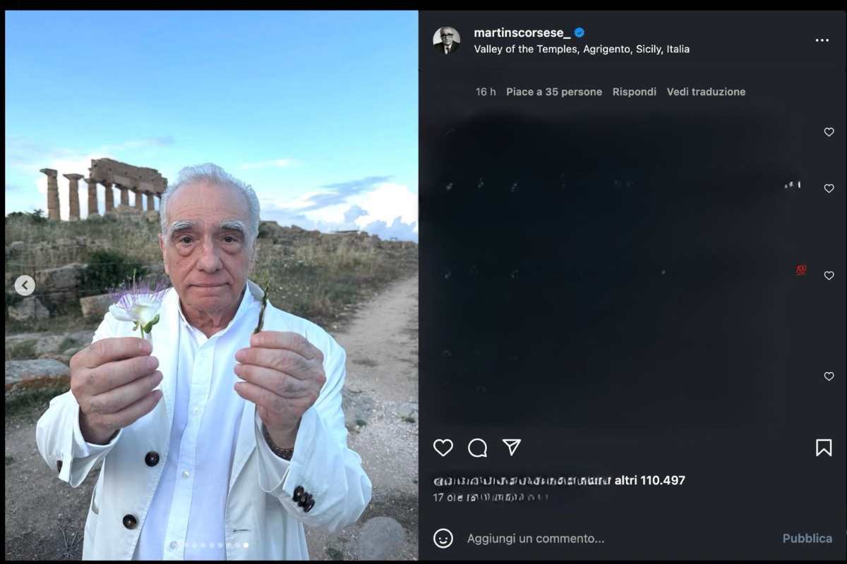 Martin Scorsese nella Valle dei Templi ad Agrigento