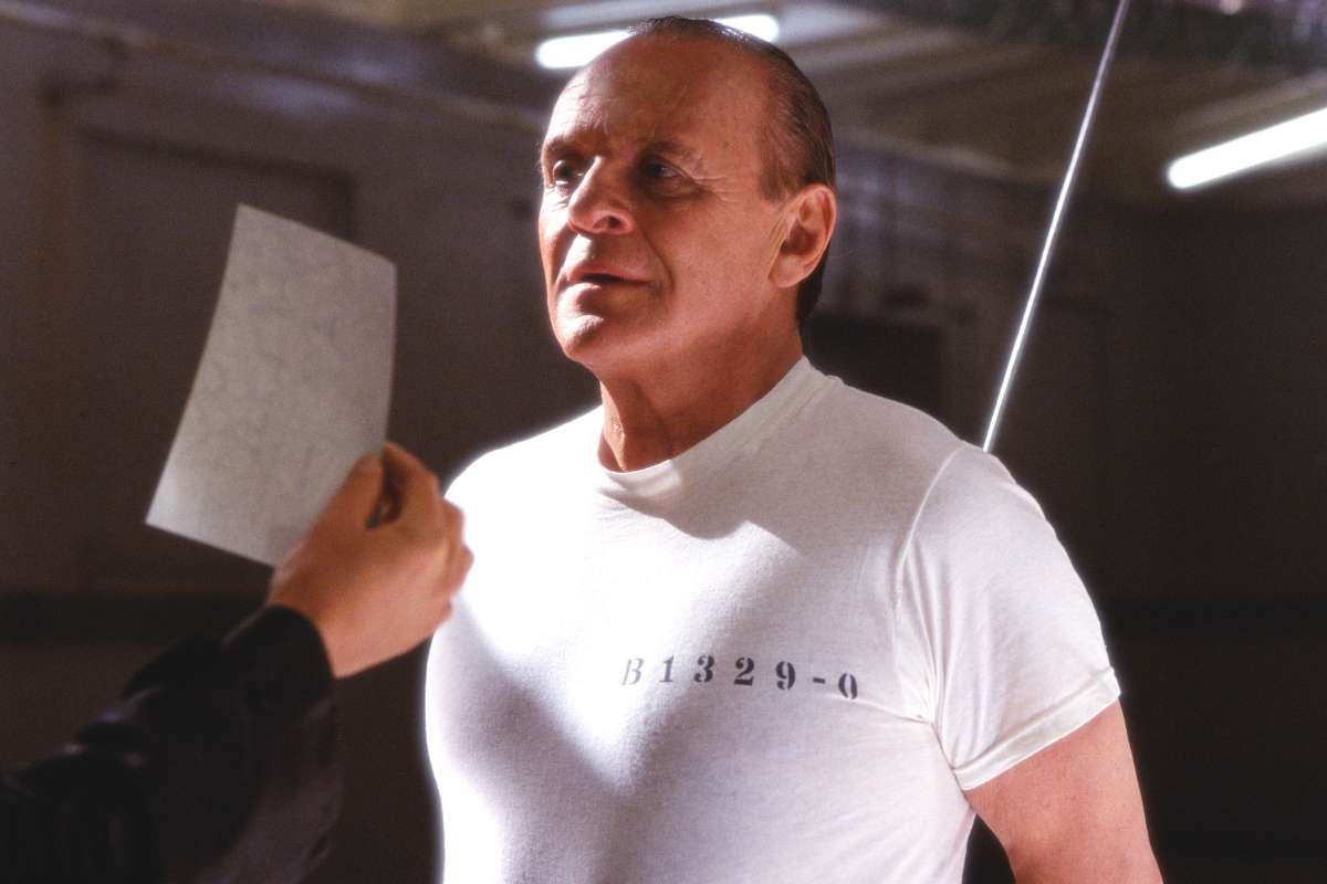 Anthony Hopkins sul set