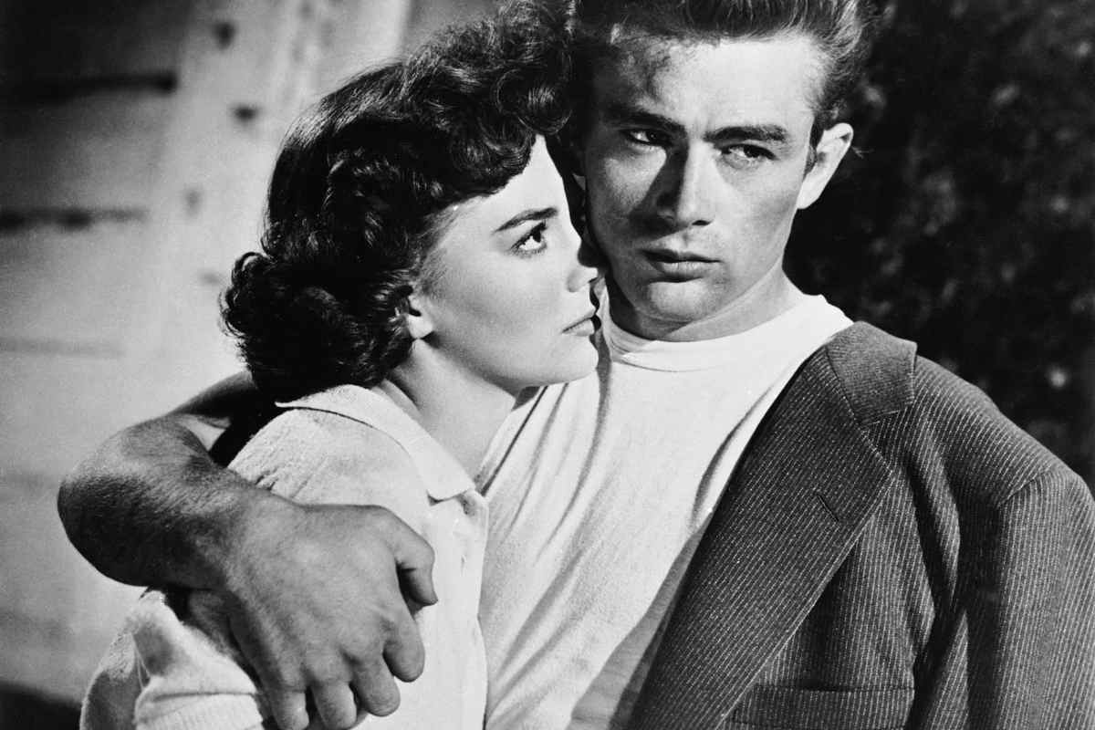 James Dean e Natalie Wood, foto di scena per il film "Gioventu' bruciata"