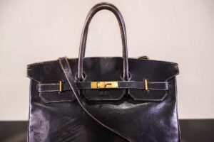 Borsa originale Birkin blu scura