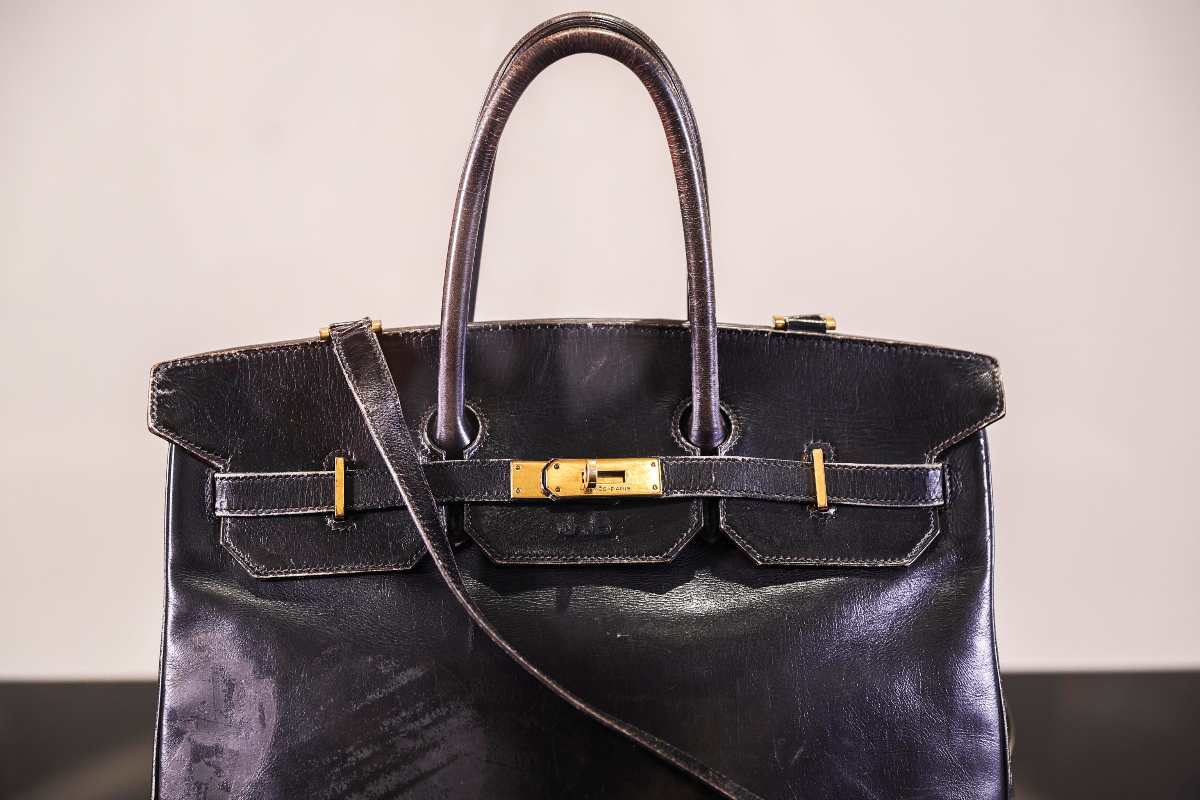 Borsa originale Birkin blu scura