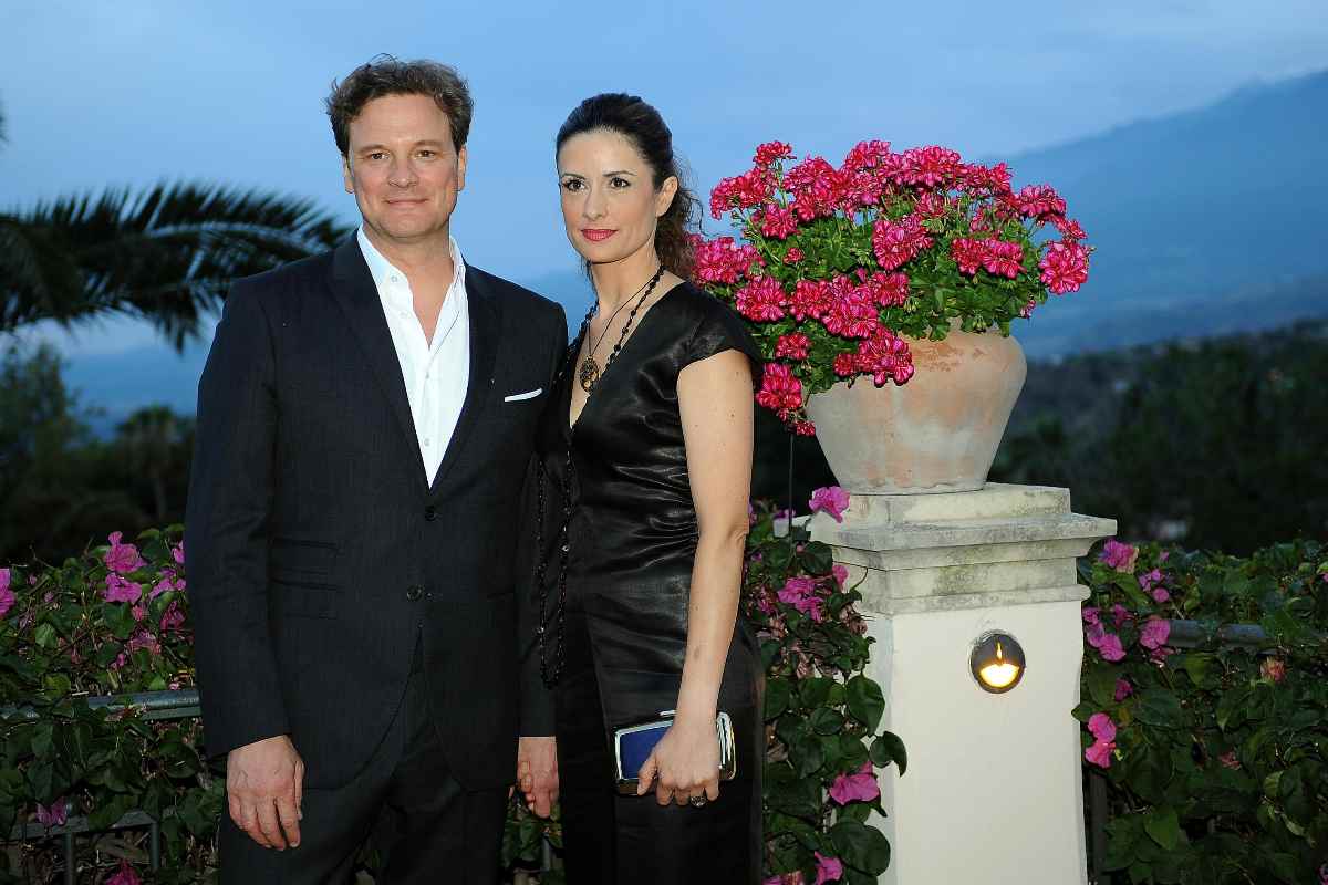 Colin Firth con l'ex moglie Livia Giuggioli