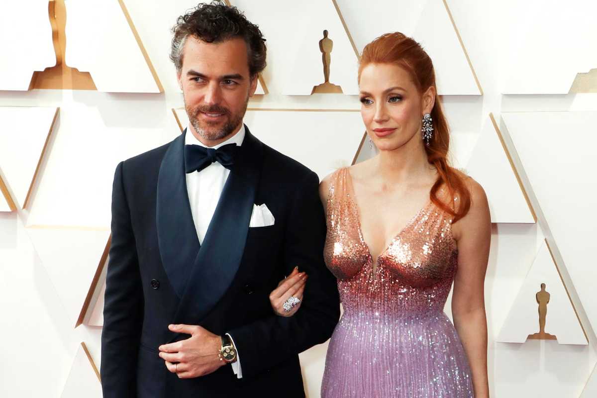 Jessica Chastain con il marito Gian Luca Passi