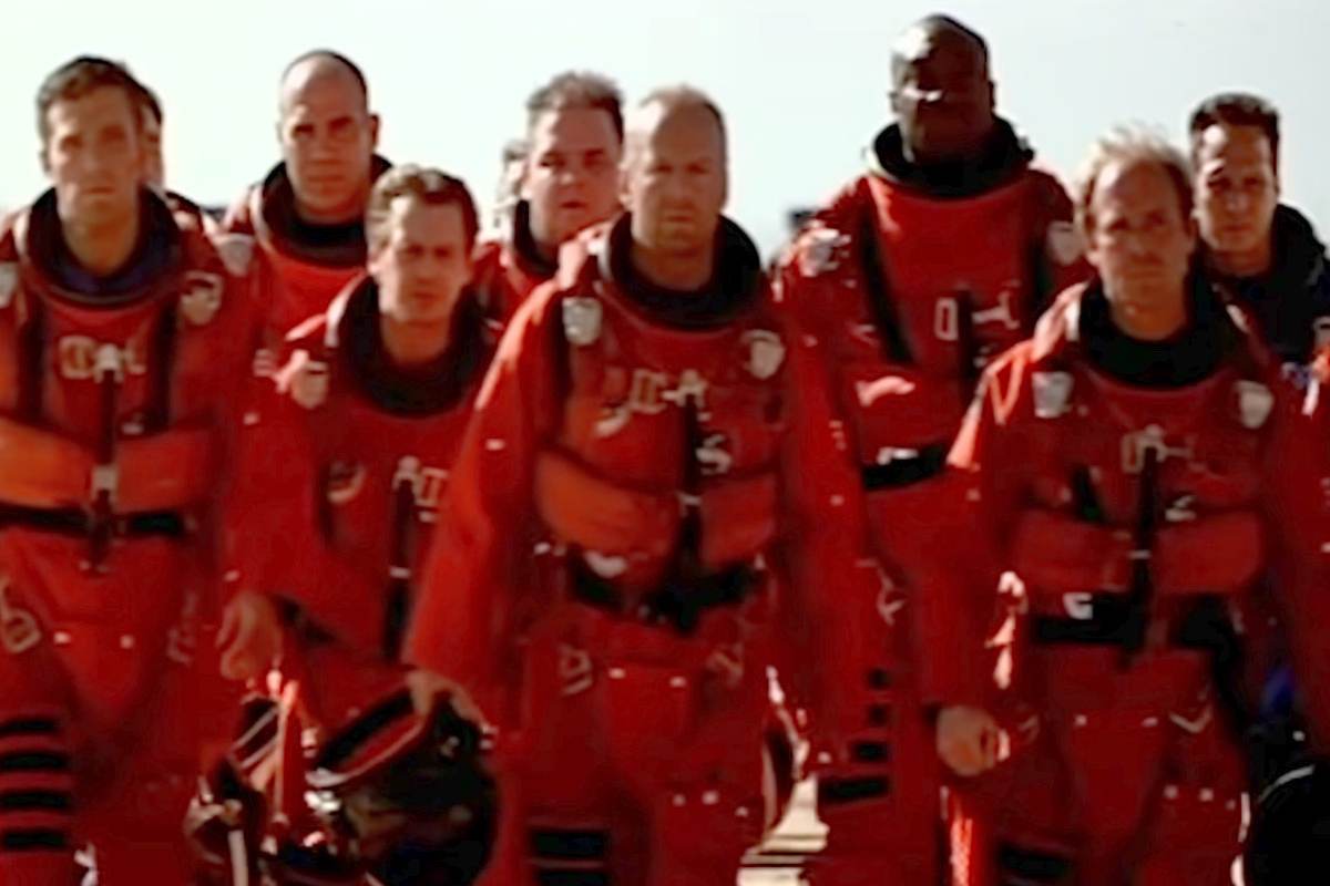 Il gruppo di astronauti trivellatori in Armageddon