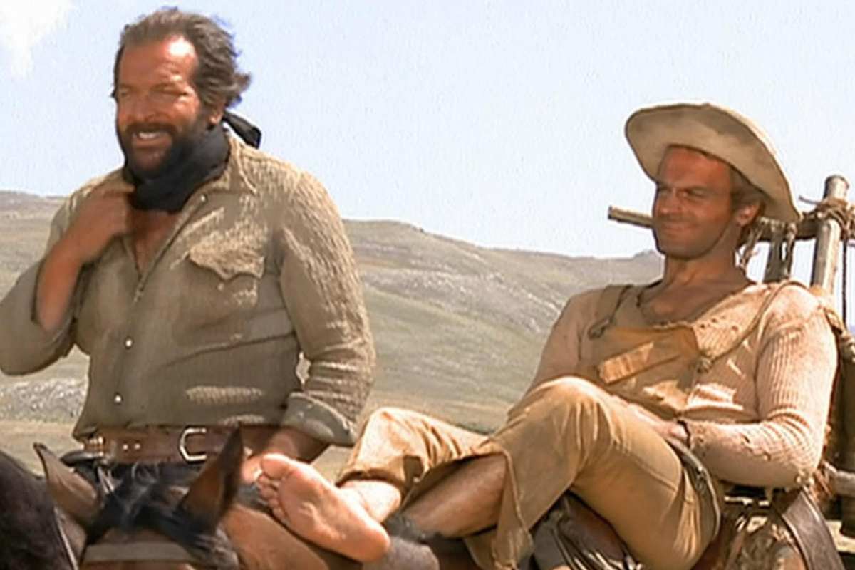 Bud Spencer e Terence Hill a cavallo 