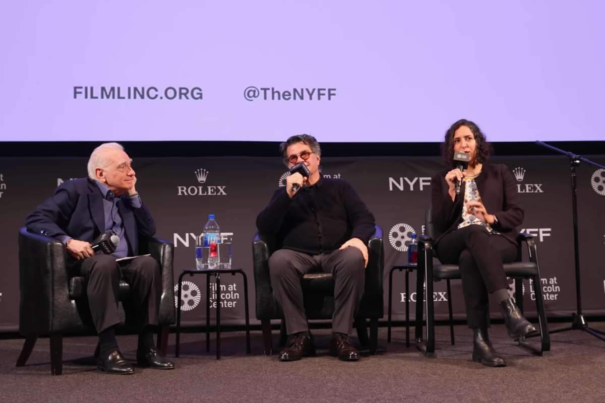Scorsese e Panahi sul palco con la traduttrice