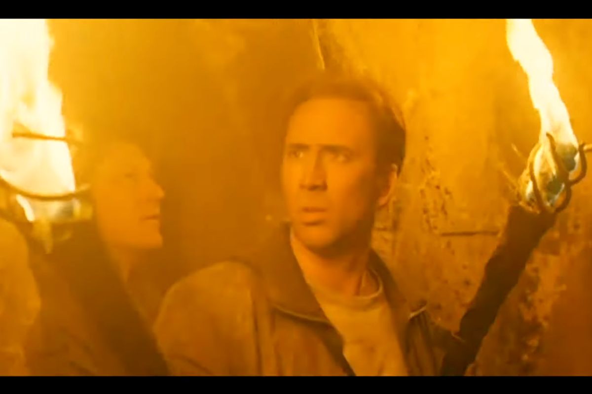 Una scena del film 'Il mistero dei Temparli' con Nicholas Cage