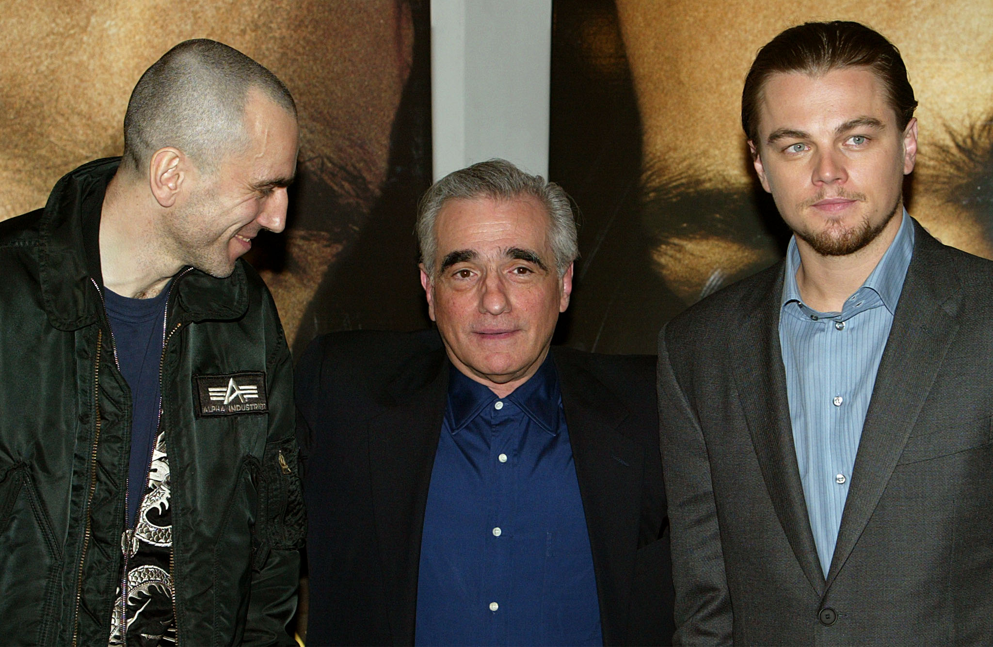Martin Scorsese con Leonardo DiCaprio e Daniel Day-Lewis
