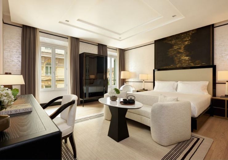 Una stanza del Nobu Hotel a Roma l'hotel di Robert De Niro