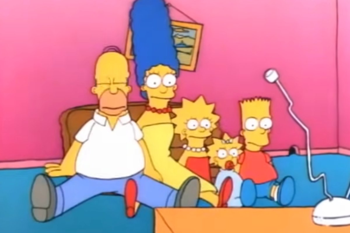 I Simpson nella loro scena del divano