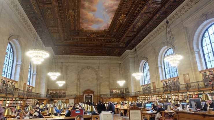 La sala di lettura della NYPL