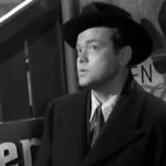 Orson Welles nella scena del film Il terzo uomo