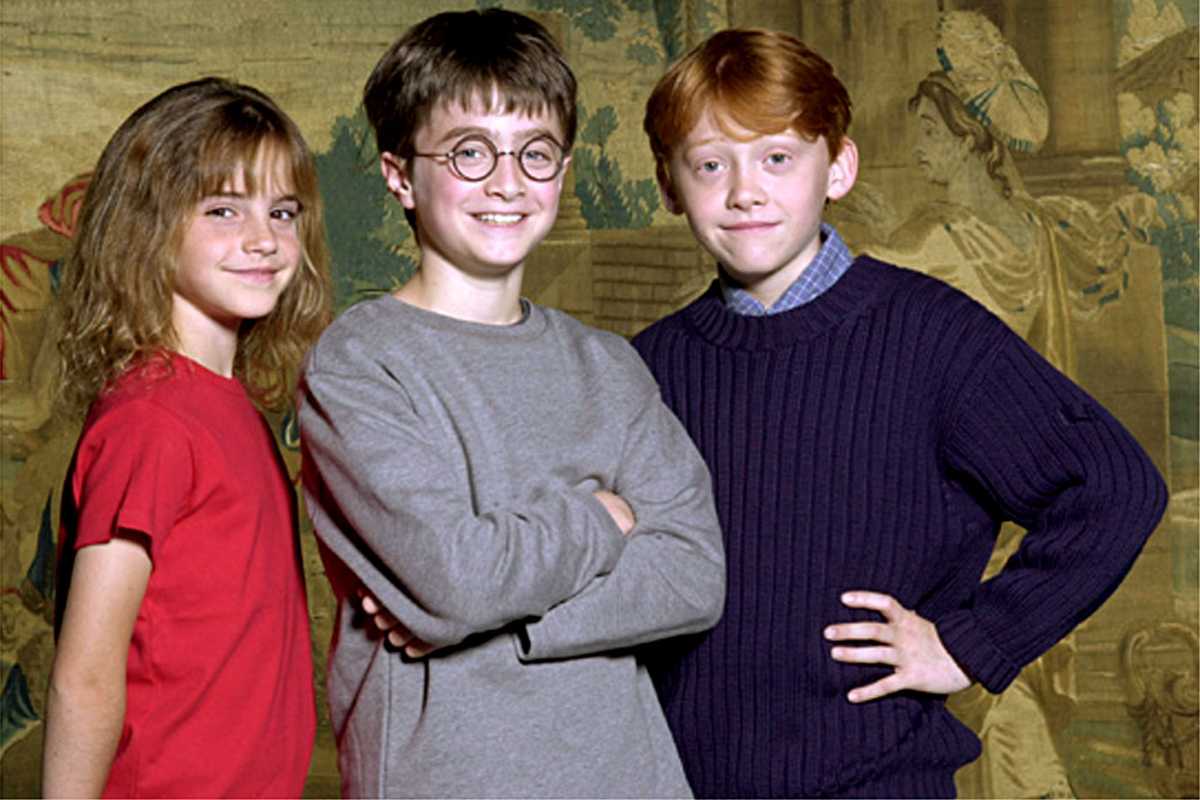 Emma Watson, Daniel Radcliffe e Rupert Grint da bambini