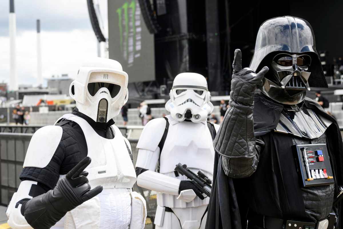 Darth Vader e due soldati Stormtrooper