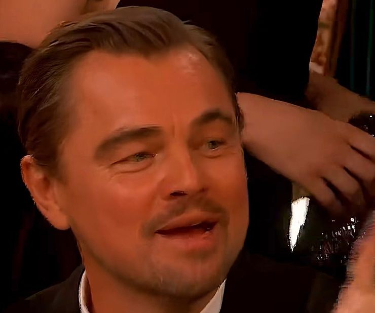 Leonardo DiCaprio con la bocca aperta