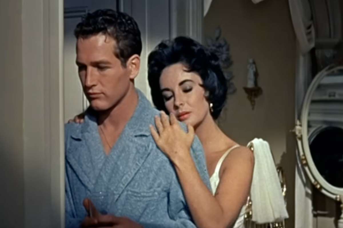 Paul Newman e Liz Taylor sul set de La gatta sul tetto che scotta