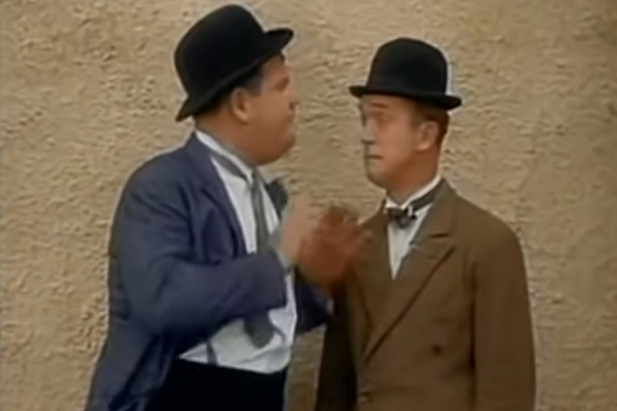 Stanlio e Ollio sul set