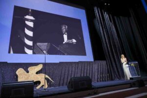 Il palco del Festival del Cinema di Venezia