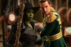 Cynthia Erivo e Jonathan Bailey in una scena di Wicked For Good