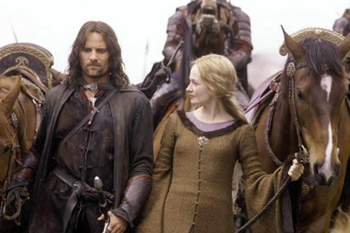 Aragorn e Eowyn due personaggi de il Signore degli Anelli