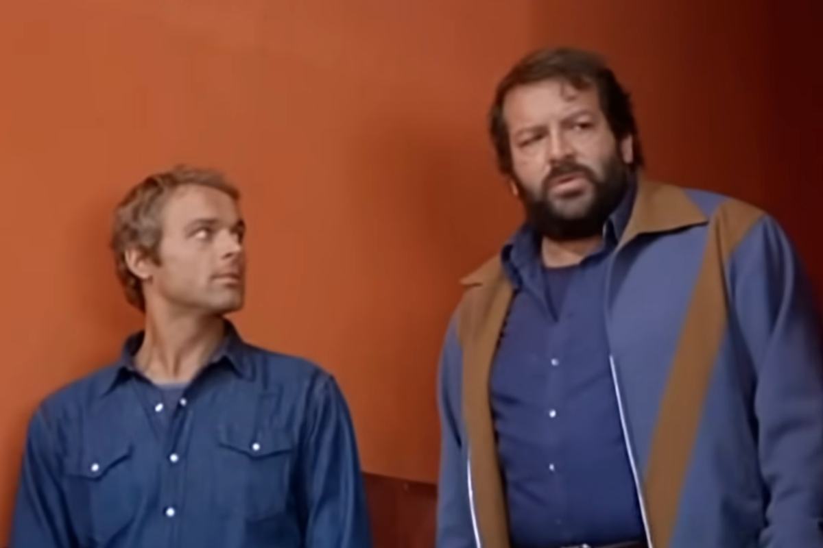 Bud Spencer e Terence Hill sul set