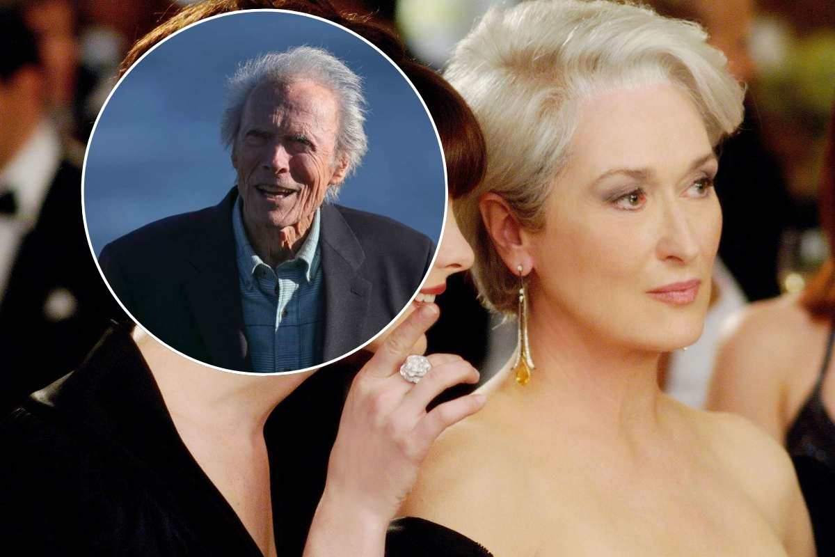 Meryl Streep nei panni di Miranda ne Il diavolo veste Prada e un tondino con la faccia di Clint Eastwood