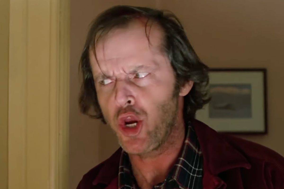 Jack Nicholson in una scena di Shining