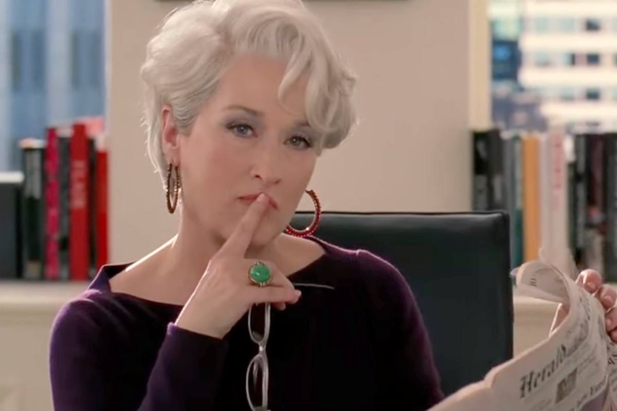 Meryl Streep nei panni di Miranda Priestly ne Il diavolo veste Prada