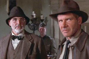 Sean Connery e Harrison Ford nel film Indiana Jones e l'ultima crociata