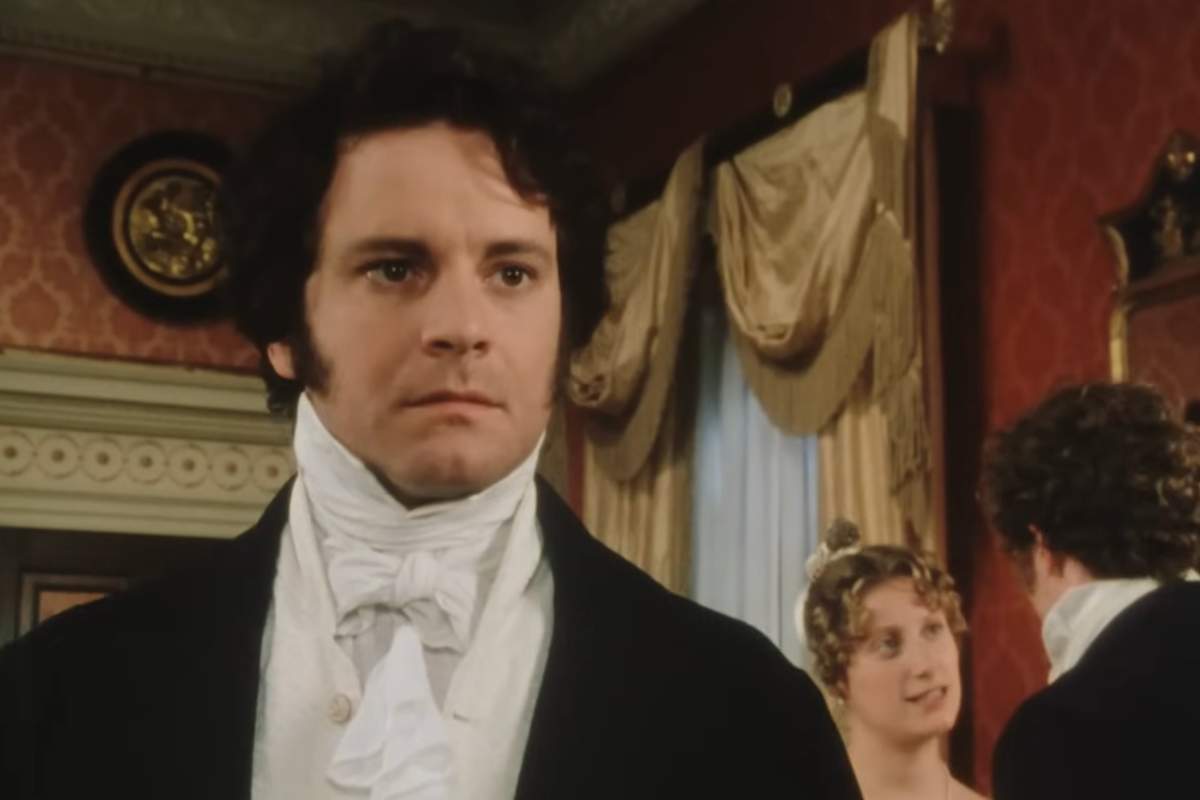Colin Firth in una scena della serie Orgoglio e Pregiudizio