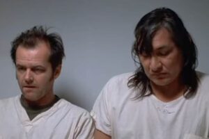 Jack Nicholson e Will Sampson sul set di Qualcuno volo' sul nido del cuculo
