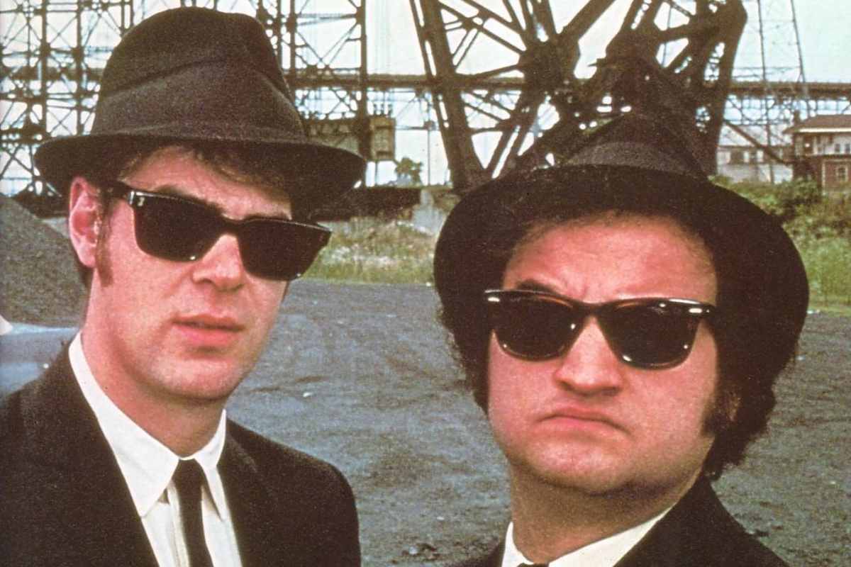 John Belushi Dan Aykroyd sul set di The Blues Brothers