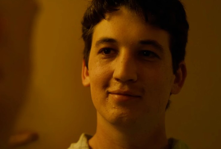 Miles Teller in una scena di Whiplash primo piano
