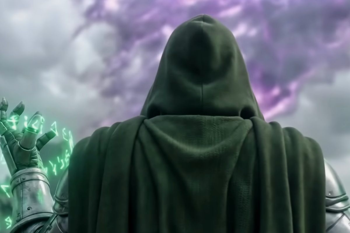 Dr Destino di spalle in Avengers Doomsday