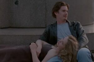 Ethan Hawke nei panni di Jesse e Julie Delpy: Céline