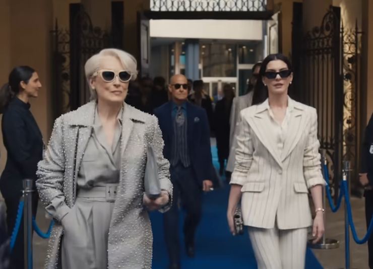 Meryl Streep e Anne Hathaway sul set de 'Il diavolo veste Prada 2'