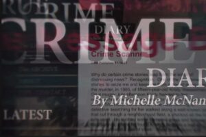 Scritta CRIME su articoli di giornale