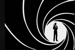 Il logo in bianco e nero di James Bond
