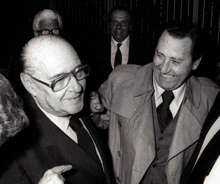 Roberto Rossellini e Alberto Sordi