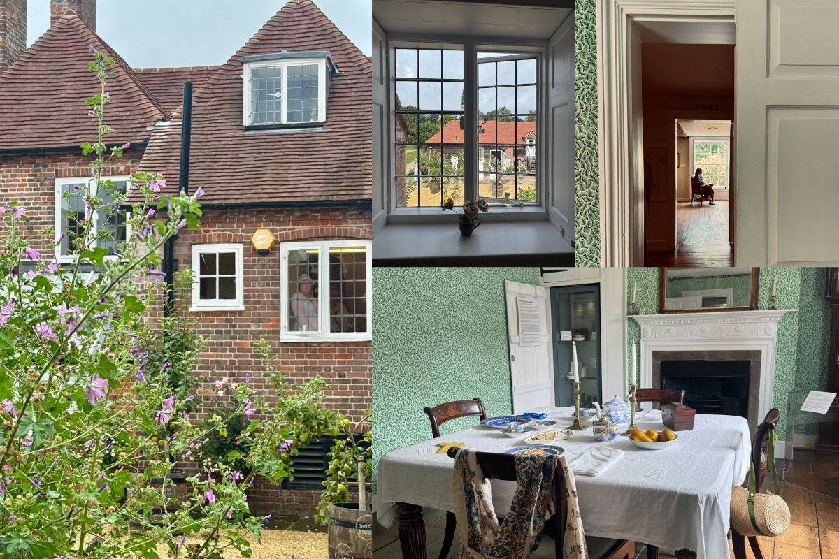 Diverse inquadrature della vera casa di Jane Austen a Chawton