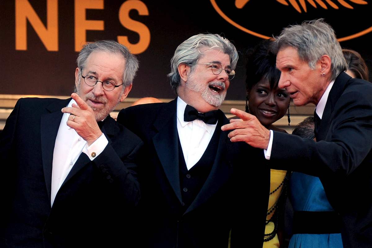 Steven Spielberg, George Lucas e Harrison Ford insieme