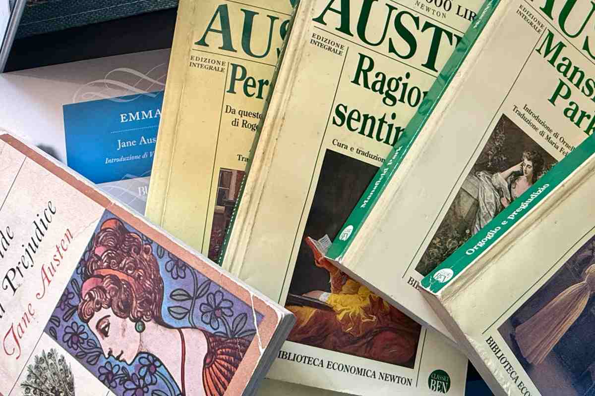 Alcuni libri dell'autrice Jane Austen, da Orgoglio e pregiudizio a Emma