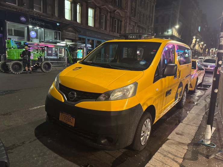 Un taxi giallo di NY a Glasgow